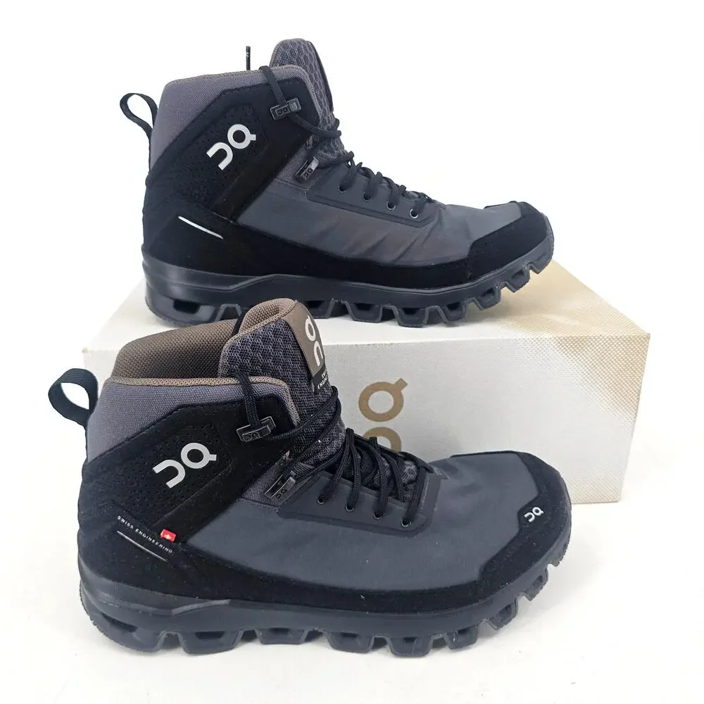 NEW On Running Cloudridge Sneaker Hiking Boot Eclipse Black Mens 7.5 W 9.5